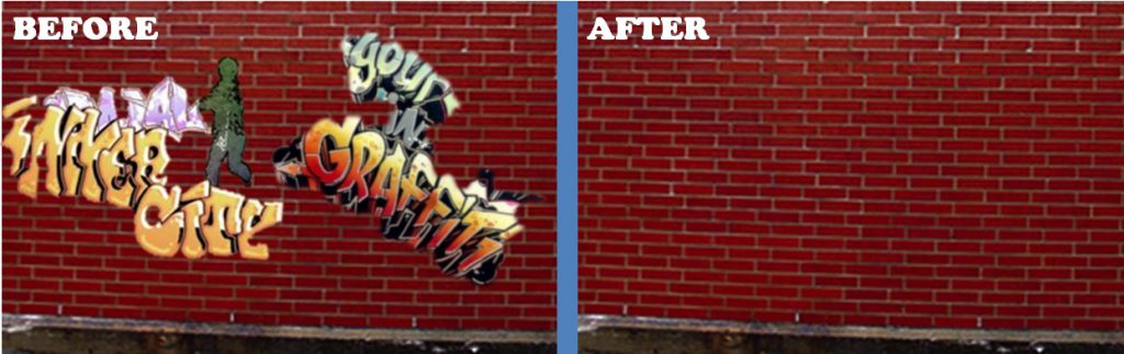 Graffiti Removal Before and After