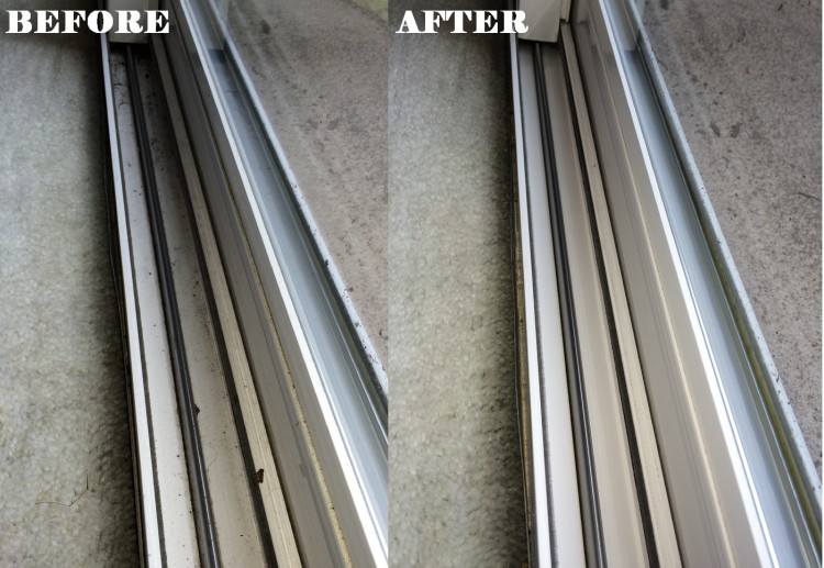 Window Track Before & After